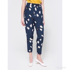 Ganni Jones Crepe Floral Pants M